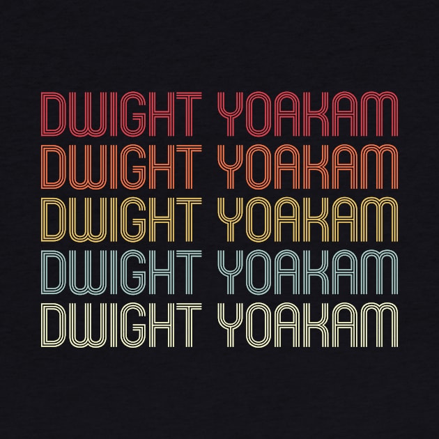 Retro Dwight Wordmark Repeat - Vintage Style by Realistic Flamingo